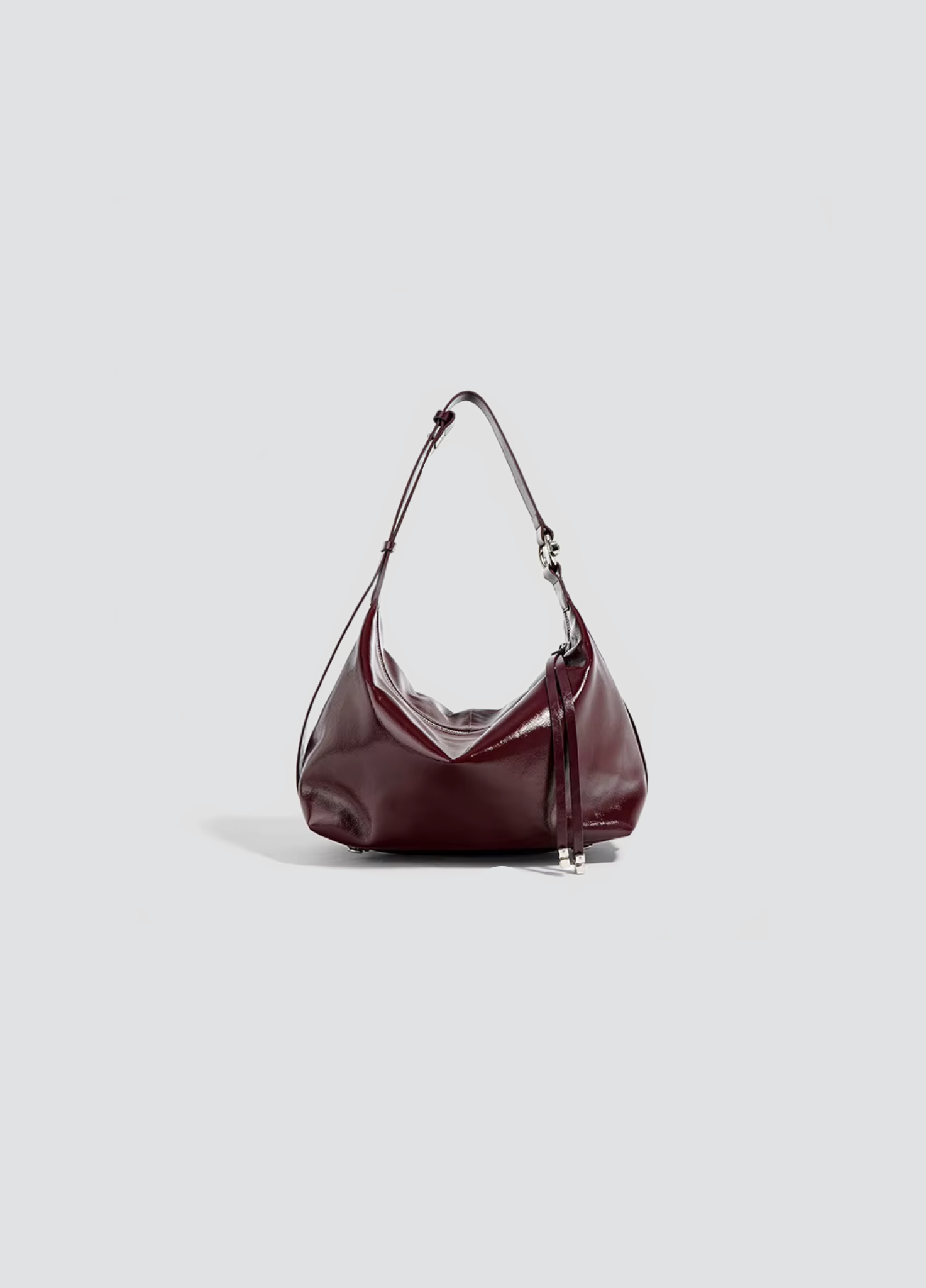 Glory Zipped Tote Bag In Polished Leather