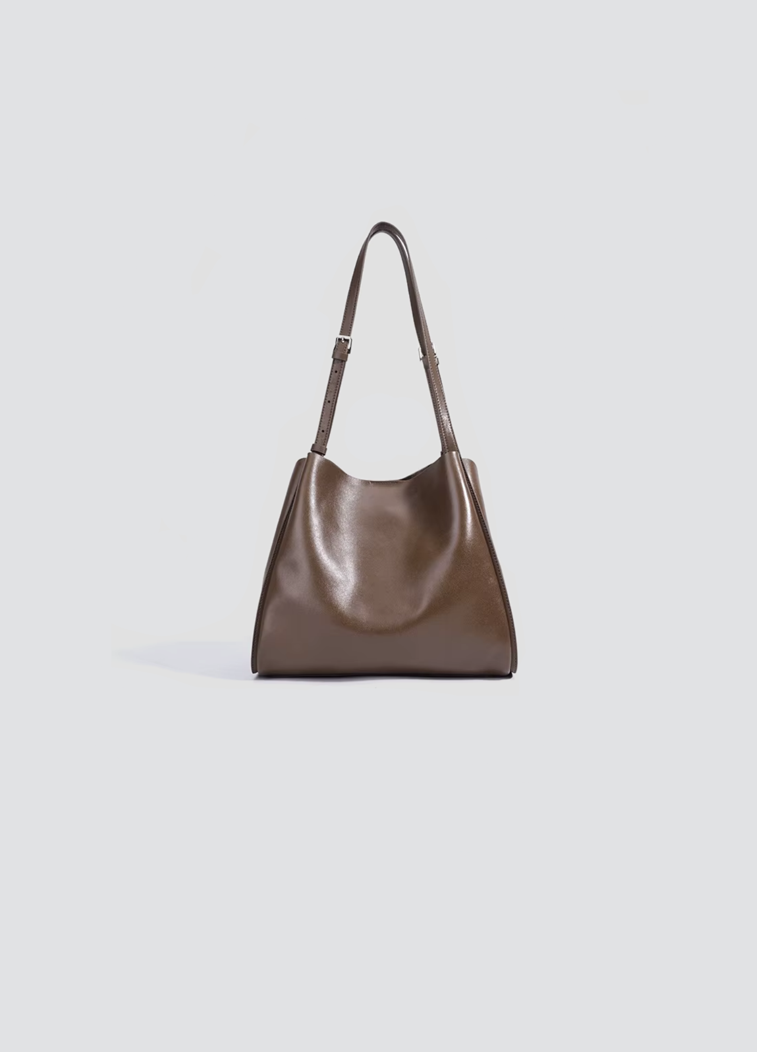 Glory Shiny Leather Tote Bag In Polished Leather