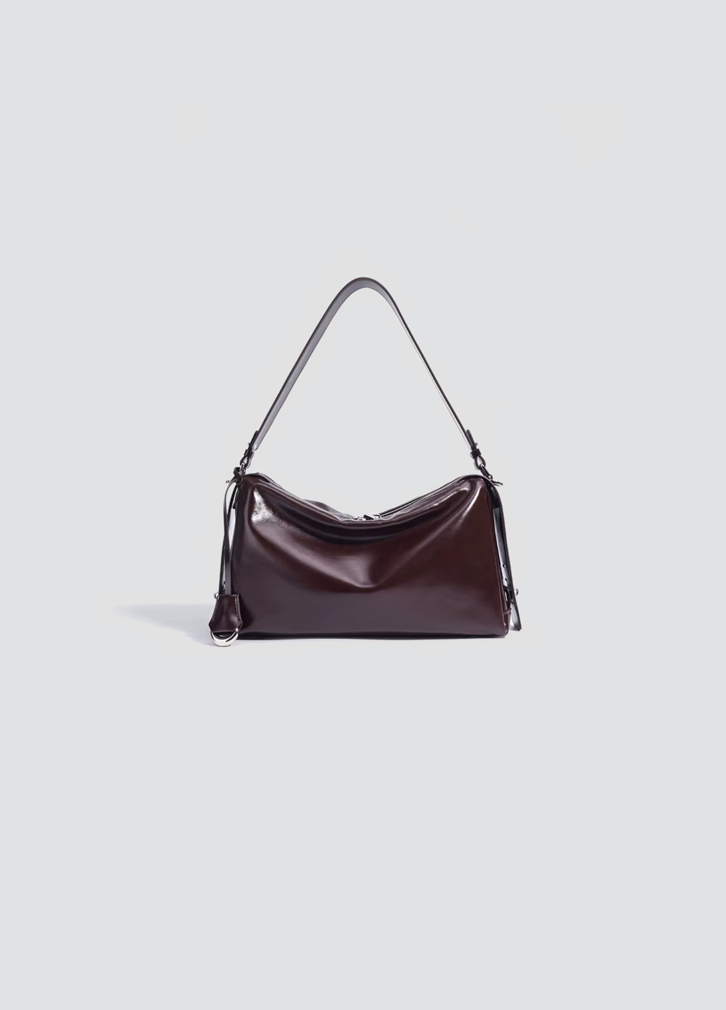 Glory Glossy Shoulder Bag In Gloss Leather